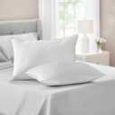 Martha Stewart SmartChill Cooling Down Alternative Pillows, Standard/Queen Size Set of 2 - Firm Support for Stomach, Back and Side Sleepers (White)