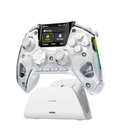 ManbaOne Interactive Screen Wireless Gaming Controller for PC/Switch/Switch 2/iOS/Android,Hall Effect Stick & Trigger,RGB Lighting,Remappable Buttons,1800mAh with Charging Dock (White