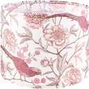 GOSO Medium Lampshade Polyester Fiber Printing Flowers and Birds Drum Lamp Shade For TableLamp,Floor Lamps,Diy Pendant Light,Wall Hanging,13 "Top x 13" Bottom x 10 "High(Spider) - Assembly Required
