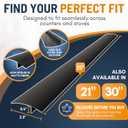 Lindas Essentials Silicone Stove Gap Covers (2 Pack), Heat Resistant Oven Gap Filler Seals Gaps Between Stovetop and Counter, Easy to Clean Stove Gap Guard (25 Inches, Black)