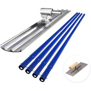 Heavy Duty: Bull Float Aluminum Magnesium Alloy Concrete Float 48"x8" Round End Board Kit trowel Tool Cement Tools Float Bracket Concrete Finishing Tools With 48" Handle x4 VOYAR