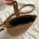 Straw Beach Bags For Women Rattan Purse Summer Straw Cross-body Bag Raffia Handbag Purses Shoulder Bag Small Bucket Bag 2026