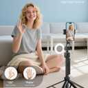 Acer Gadget Auto Face Tracking Tripod for iPhone/Cell Phone/Android/Camera with Light and Remote, 64", No App, 360Rotating Tripod Selfie Stick for Tiktok YouTube Vlog Live Streaming Video Recording