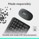 Logitech MK250 Bluetooth Wireless Mouse and Keyboard Combo: Fast & Easy Connectivity, Compact Wireless Keyboard, Ambidextrous Mouse, Durable Build - Windows/MacOS - Graphite