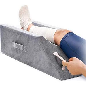 LightEase Memory Foam Leg Support and Elevation Pillow w/Dual Handles for Surgery, Injury, or Rest