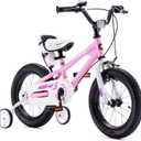 RoyalBaby Kids Bike EZ Balance to Pedal Dual Handbrake Toddlers Boys Girls Bicycle 12-20 Inch for Age 3-10 Years (Pink)