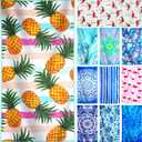 Genovega Microfiber Lightweight Thin Overysized Beach Towel Sandproof Compact Clearance Quick Dry Towels Sand Free Swim Camping Blanket Travel Essentials Accessories Women Men Adults Yellow Pineapple