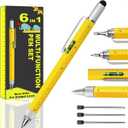 3 x Gifts for Men,Multi Tool Pen Set Dad Gifts from Daughter Son, 6 in 1 Multitool Pen with Ruler Level Ballpoint Pen Multitool, Birthday Gift Men Stocking Stuffers for Adults Teen