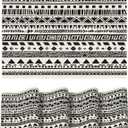 Artoid Mode Beige Geometric Stripes Placemats Set of 4, Washable Heat Resistant Non-Slip Woven Plastic Boho PVC Place Mats for Farmhouse Party Kitchen Dining Decor