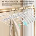 10 Pack Wide Shoulder Suit Hangers No Shoulder Bump,Non Slip Heavy Duty Coat Sweater Jacket Thick Clothes Hangers,Strong Durable Space Saving Men,Women,Closet,17.52inch(White)