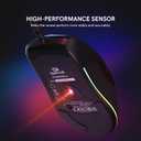 Redragon Wired Gaming Mouse, Black PC Gaming Mice with RGB Backlits, 7 Programmable Macro Buttons, Max 12800 DPI, 1000Hz Polling Rate, Cool Corded Optical Mouse for Computer/PC/Laptop/Gamer, M718-AIR