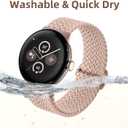 Maledan Braided Stretchy Band Compatible with Google Pixel Watch 4 3 41mm/ Pixel Watch 2 1 Band for Women Men, 3 Pack Soft Nylon Breathable Sport Replacement Strap for Google Smartwatch 41mm Accessory