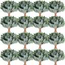 Tigeen 100 Pcs Artificial Eucalyptus Stems Leaves Bulk, 14'' Tall Silver Dollar Eucalyptus Stems Greenery Stems Fake Eucalyptus Plant Branches for Wedding Vase Bouquet Flower DIY Wreath Home Decor