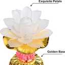 Colorful LED Lotus Buddhist Lamp Gradient Buddha Light - White | for Worship, Prayer and Display, Low Power Consumption, Eco - Friendly Material for Buddha Occasions, Buddhist Supplies