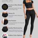 Hybrid & Company Womens Hyper Ultra Stretch Comfy Skinny Leg Work Casual Pants (Black, M)