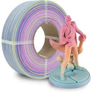 Polymaker Panchroma Refill Spool Gradient Matte Pastel Rainbow PLA 3D Printing Filament Refill, Compatible with All Reusable Spools and All Major FDM 3D Printers, Tangle-Free, 1.75mm 1kg