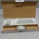 Wireless Keyboard and Mouse Combo, Full-Sized Wireless Keyboard and Adjustable DPI Mouse, 2.4GHz USB Receiver, Silent Keyboard and Mouse for PC, Windows, MAC, Desktop, Laptop (Avocado Green)