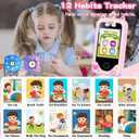 Kids Smart Phone for Girls Toys, Gifts for 3-10 Year Old Girl Boy Christmas Birthday Kids Toys, 2.8" Touchscreen Toddler Learning Cell Toy Phone with Dual Camera, Game, Music Player, 8GB Card Pink