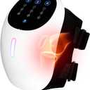 Knee Massager, 3-in-1 Cordless with Heat and Red Light, Comfort 3 Vibration Modes and 3 Heating Levels Long Battery Life Rechargeable, White