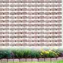 Landscape Edging Faux Stone Garden Edging Border,2.75 in Tall Decorative Stone-Look Garden Border Edging for Flower Bed,Lawn,Landscaped Yard,Tree and Garden Border,with Anchor Spikes,68FT,Brown