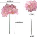 100PCS Artificial Hydrangea Flowers, Fake Flowers Silk Hydrangea Full Flowers Heads with Stems for Wedding Home Party Shop Baby Shower Decor (Baby Pink)