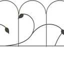 Panacea Leaf Garden Border Fence, Black 24 Pk