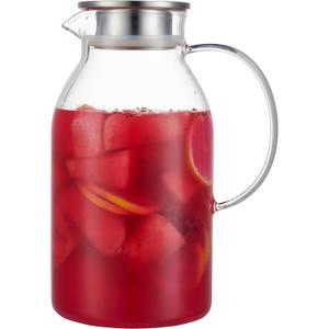 Karafu 81 Ounces/2.4 Liter Glass Pitcher with Lid, Heat-resistant Water Jug for Hot/Cold Water, Ice Tea and Juice Beverage Karafu 81 Ounces/2.4 Liter Glass Pitcher with Lid, Heat-resistant Water Jug for Hot/Cold Water, Ice Tea and Juice Beverage