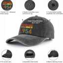 2 x Baseball Cap with Init ial Vintage Adjustable Sunflower Letter Sun Hat Fishing Hats,2025 Retirement Hat Giftss for Women Men (Grey)