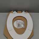 Mayfair Cassel Slow Close Toilet Seat, Easy Clean, Non Slip Premium Wood Seat, Easy Install, Made in USA, Elongated, White
