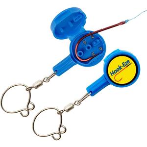 HOOK-EZE Fishing Knot Tying Tool | Protect from Fish Hooks | Tie Fishing Knots Easily | Cool Gadgets for Fishermen | Ice Fly Fishing | Fishing Accessories for Beginner Anglers | Nail Knot Tool (Blue)