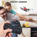 SIMREX Mini Drone With Camera 720P HD FPV, RC Quadcopter Foldable Drone, Mini Drone With Altitude Hold, 3D Flip, Headless Mode, Gravity Control and 2 Batteries, Gifts for Kids, Beginner, Red