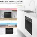 COMFEE Countertop Dishwasher, Energy Star Portable Dishwasher, 6 Place Settings & 8 Washing Programs, Speed, Baby-Care, ECO& Glass, Dish Washer for Dorm, RV& Apartment, Black