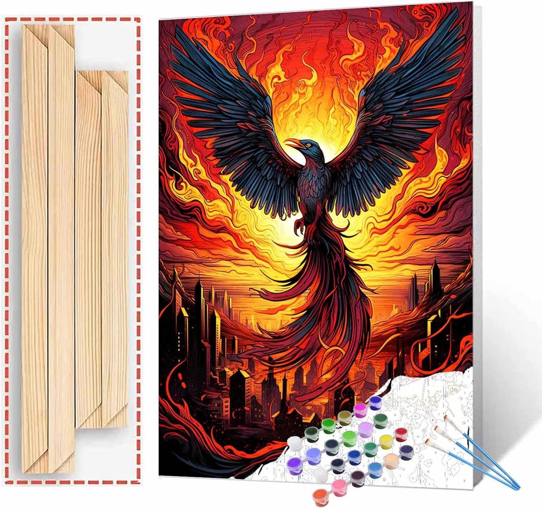Ice Hockey Players Paint by Numbers for Adults Beginner Graffitic Sportman DIY Paintwork Acrylic Canvas Girls Bedroom Decor Extreme Sports Athletes Painting Kits Craft 16x20 Inch GiftDIY Frame  (Artwork-26)