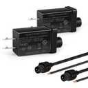 24V 6W 0.25A Class 2 Power Supply 2 Pack, AC to DC Low Voltage Transformer, IP44 Inflatable Power Adapter for LED Strip Lights, Christmas Decor Light, Indoor/Outdoor Use, UL Listed