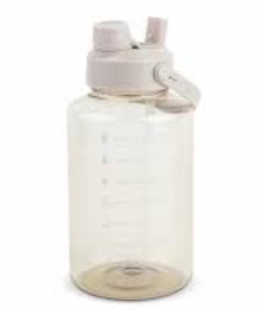 Manna  Tritan Bottle, Straw Lid and Extra Large Carry Handle Cloud White 64oz