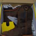 Carolina Coppice Composite Toe Wellington Logger Boots for Men - Waterproof Square Toe Leather Boots with Slip-Resistant Vibram Rubber Lug Outsoles (10 Wide, Dark Brown)