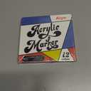 Acrylic Paint Markers, 12 Color Fine Tip Permanent Acrylic Paint Pens For Rock Painting, Canvas, Wood, Glass, Ceramic, Fabric, Plastic, Egg, Scrapbook, Art Painting Supplies Kit