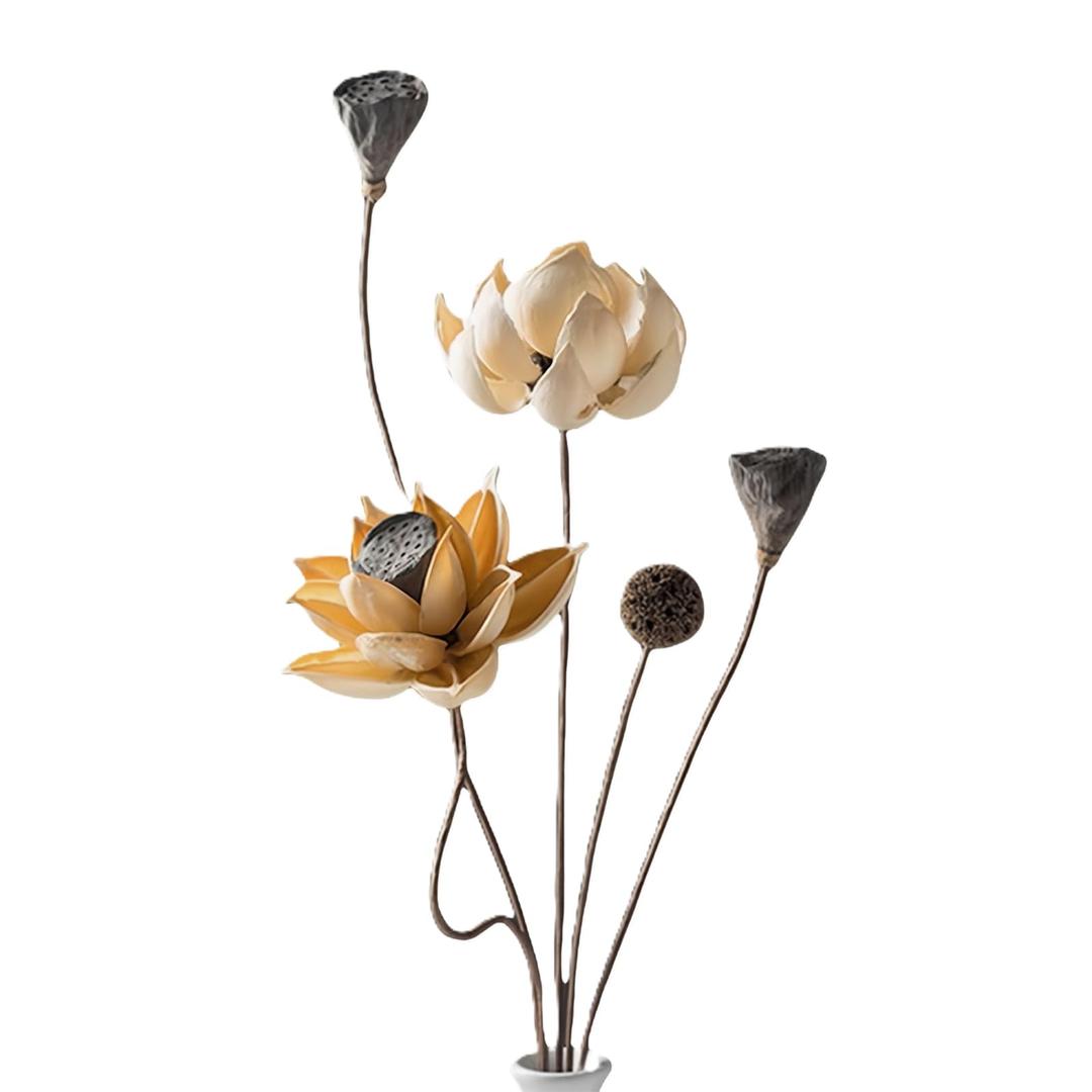 Ortonia Artisanal Dried Flower Decor - Separable Flower Heads and Stems for Custom Arrangement,Zero Maintenance, Timeless Elegance for Parties, Events, and Home Styling 0003
