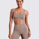 2 x BAYDI Clouduxi Biker Shorts for Women 6" High Waisted Workout Gym Running Shorts Womens Buttery Soft Yoga Pants (Beige, S)