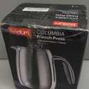 Bodum 34 oz Columbia Thermal French Press Coffee Maker, Insulated Double Wall Stainless Steel, Chrome