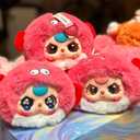 Baby Three Romantic Ocean Sea Animals Series Plush Box Toys, Mystery Box Surprise Doll with Keyring for Girls Toys Gift, Random 1pc