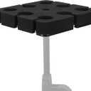 Multi Microphone Holder Holds Up to 8 Mics, with 3/8"-16 Threaded Adapter, Ideal Mics Holder for Stage Organization and Display, Aluminum, Black