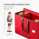 ZOBER Large Christmas Ornament Storage Box - Stores 80 3" Ornaments, With Dividers - With Large Compartment for Figurines, and Accessories, Durable Christmas Containers Holder (Red, 80-3" Ornaments)
