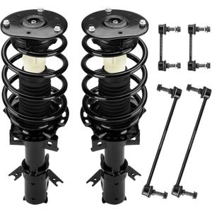 Front w/Coil Strut & Sway Bar Links for Ford Fusion 2.0L 2013 2014 2015 2016 2017 2018, Shock Absorber Spring Struts Replace for 172638, K750740, K750744, 6PCS