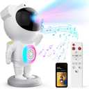 Astronaut Galaxy Projector,Space Projector,with Bluetooth Speaker and Remote Control,360 Adjustable Angle,Spaceman Star Kids Night Light, for Bedroom Ceiling Adult Birthday Valentine's Day (White)
