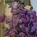 IPOPU Plum Delphinium Artificial Flowers Combo Burgundy Eucalyptus Stems 5PCS 34" Long Stem Artificial Flowers for Tall Vase for Wedding Centerpieces Home Table Party Fall Decor (Plum&Burgundy)