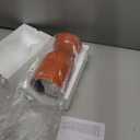 8.9" Modern Glass Table Lamp for Living Room, Dimmable Desk Lamps for Bedroom, UL Listed Nightstand Lamp with Dome Base, End Table Lamps for Home, Side Tables, College Dorm, Office, Glossy Orange