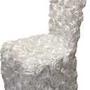 White Rosette Banquet Chair Cover for Wedding