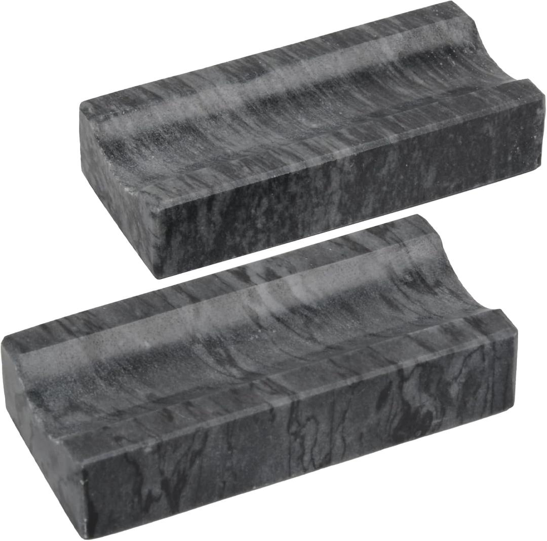 Marble Rolling Pin Holder,Rolling Pin Display Rack,Suitable for Storing Rolling Pin,Pizza Roller,Spoon,Knive,Fork and Other Kitchen Utensils,Set of 2(Black)
