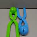 Snow Toys, Snowball Maker Snow Ball Shaper Molds with Handle for Kids Outdoor Indoor Winter Snowball Fight Maker Tool Clip Snow Games for Toddlers Boys Girls Ages 4 5 6 7 (Set of 2,Green,&Ocean Blue)